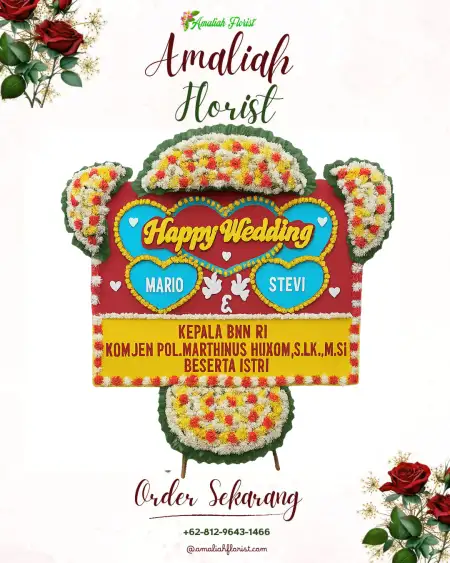 Papan Bunga Pernikahan Kusipan Babas